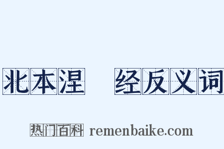 北本涅槃经反义词是什么意思的图片